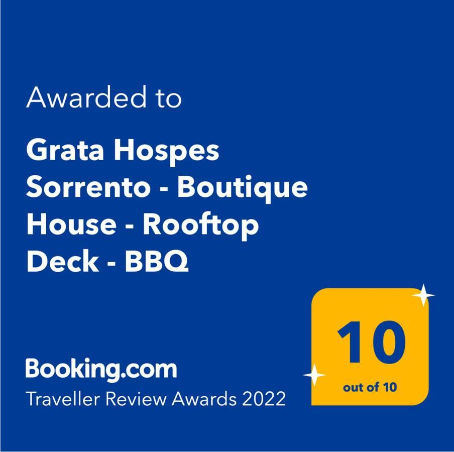 Grata Hospes Sorrento - Boutique House - Rooftop Deck - Bbq Exterior photo